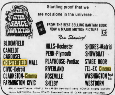 Premier Theaters (Chesterfield Cinemas 1-2-3) - OPERATING IN 1977 AS CHESTERFIELD MALL